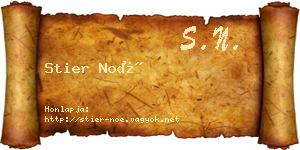 Stier Noé névjegykártya